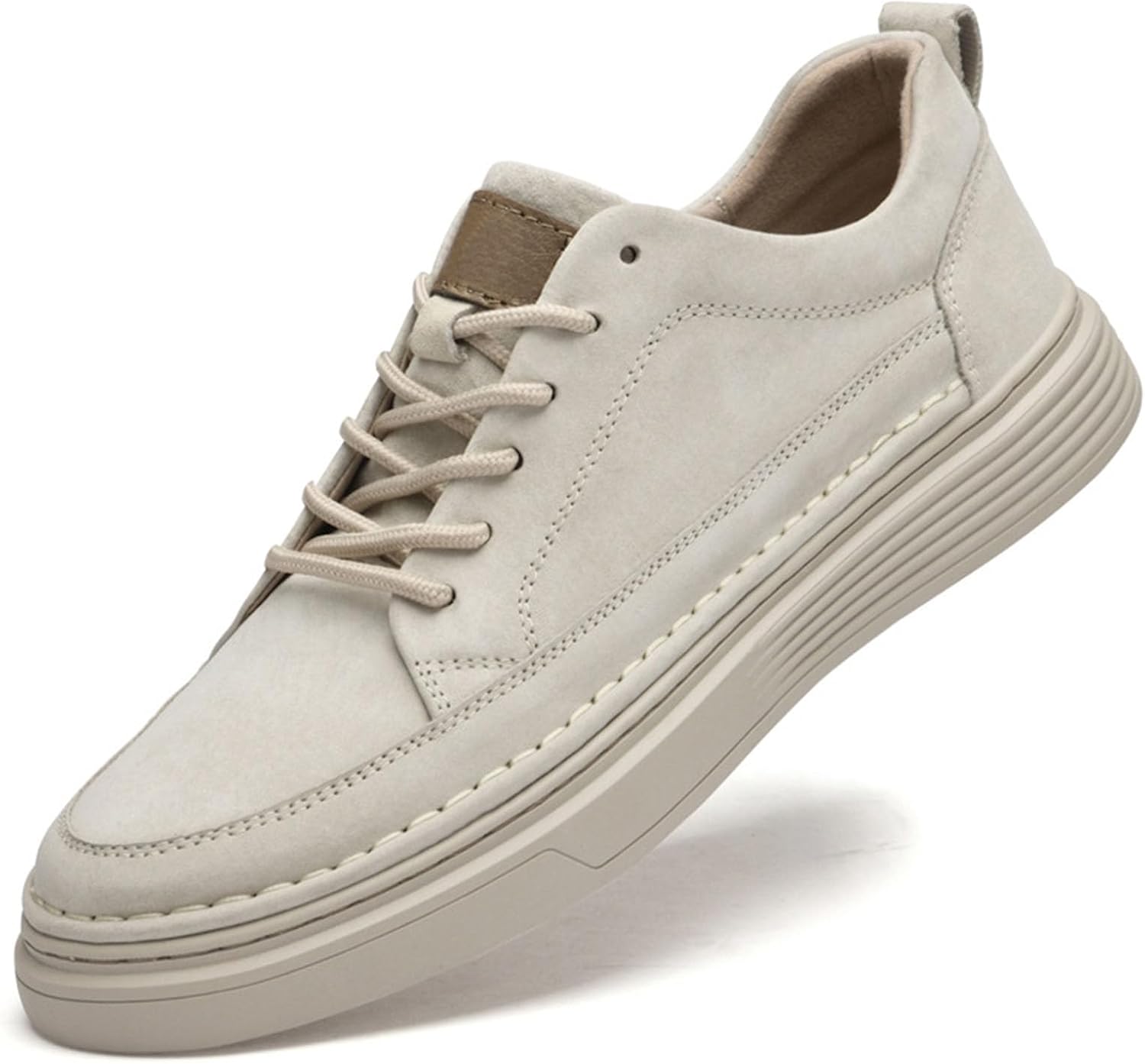 

Мужские кожаные ретро кроссовки на плоской подошве, классические модные деловые оксфордские кроссовки, удобные и нескользящие обувные для ходьбы Myallfeet, белый