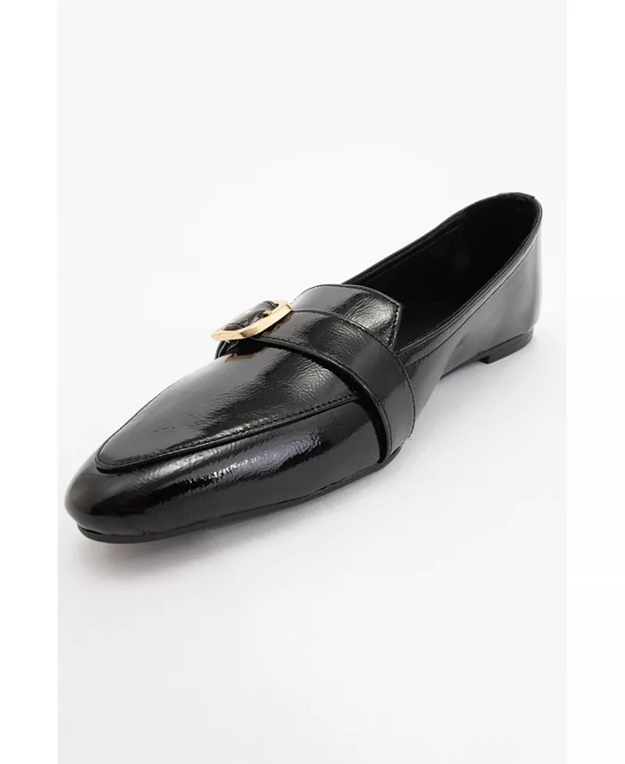 Женские балетки Zarina с острым носом из кожи Forever & Always Shoes, черный — фото 4