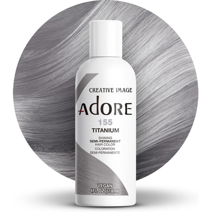 

Сияющая полуперманентная краска для волос Titanium 155 118 мл Adore