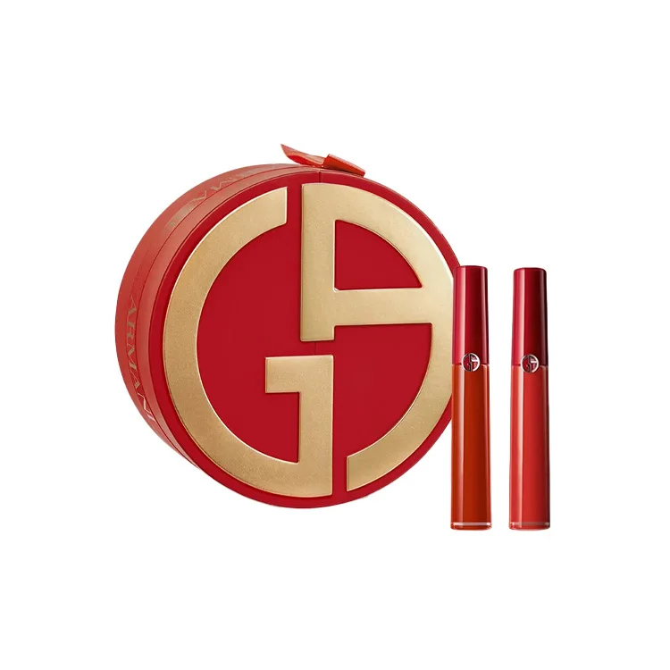 GIORGIO ARMANI ARMANI Redtube Christmas Box Limited Edition Clothing Sets Lip Gloss Velvet 2 Pcs, Two-Piece Set: #Red Tube 405+#Red Tube 206