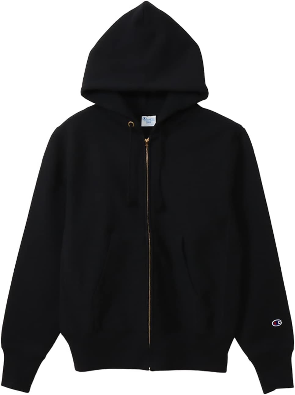 

Мужская толстовка Champion C3-Y134 с длинным рукавом, 11,5 унций, хлопок, произведено в США, плетение Reverse Weave (R), на молнии, черный