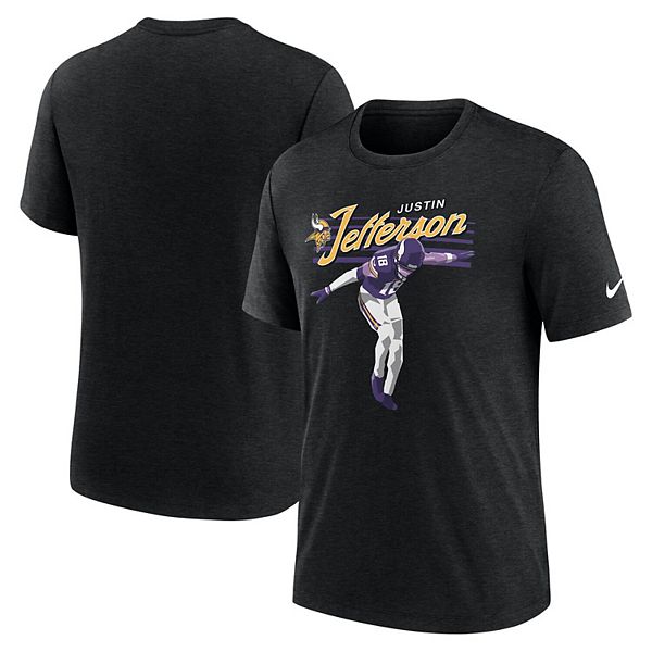 Футболка с принтом игрока Minnesota Vikings Джастина Джефферсона, цвет heather black Nike — фото 2