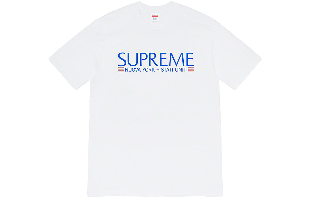 Футболка Supreme Nuova York, оранжево-красная — фото 2