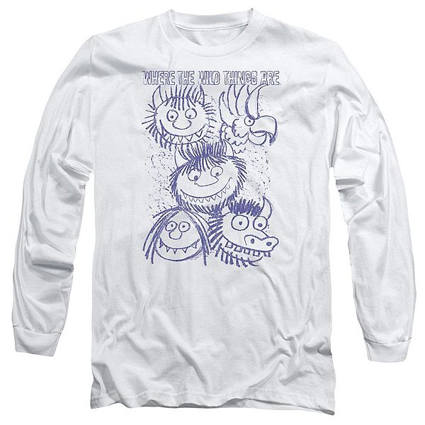 

Футболка с длинным рукавом Where the wild things are wild sketch Licensed Character