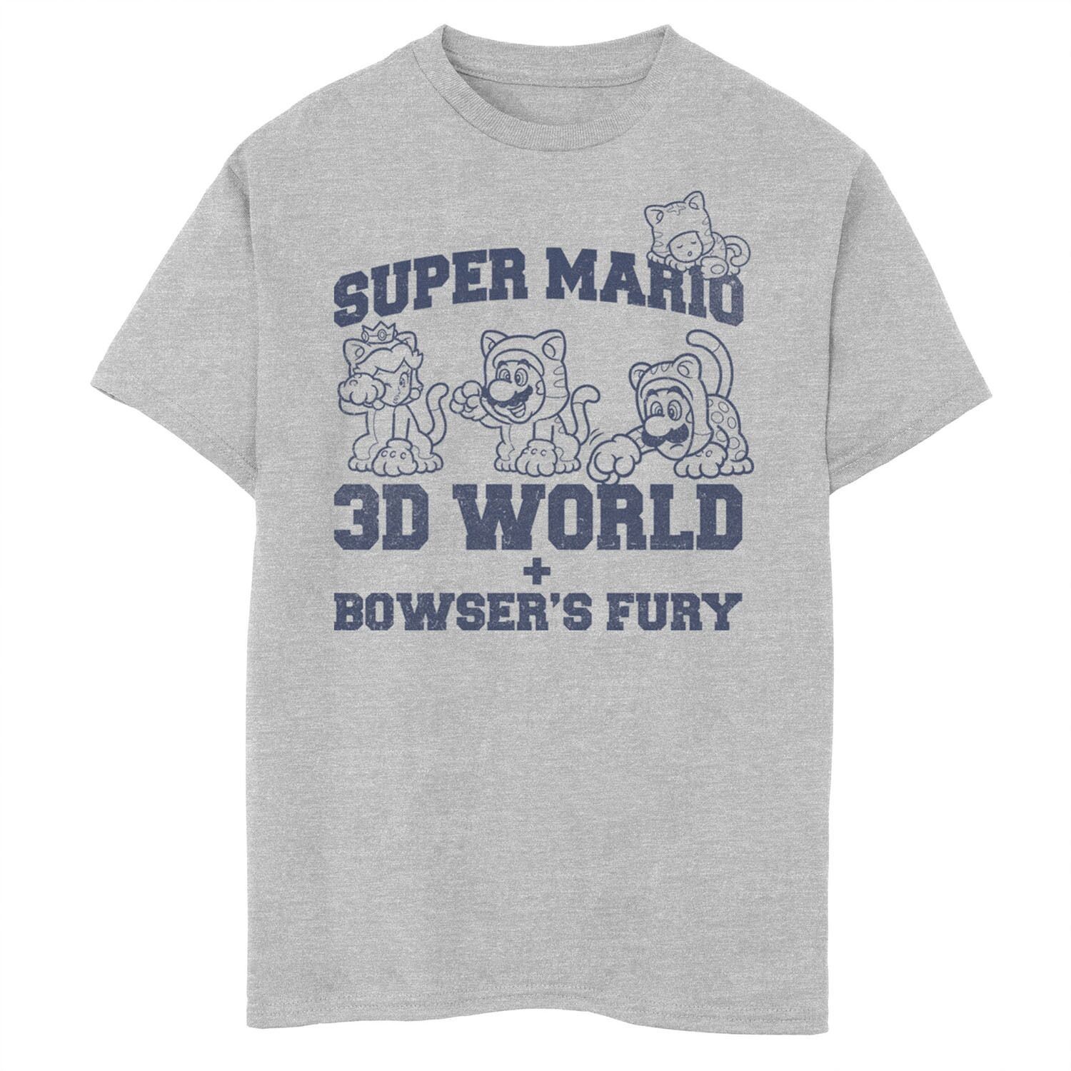 

Футболка с изображением персонажа Super Mario 3D Bowser's Fury для мальчиков 8–20 лет Licensed Character