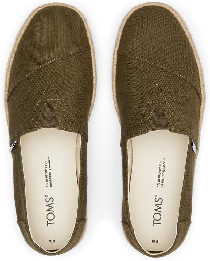 Мужские эспадрильи TOMS Alpargata Rp 2 с комфортной стелькой Cloudbound Foam, оливковый — фото 4