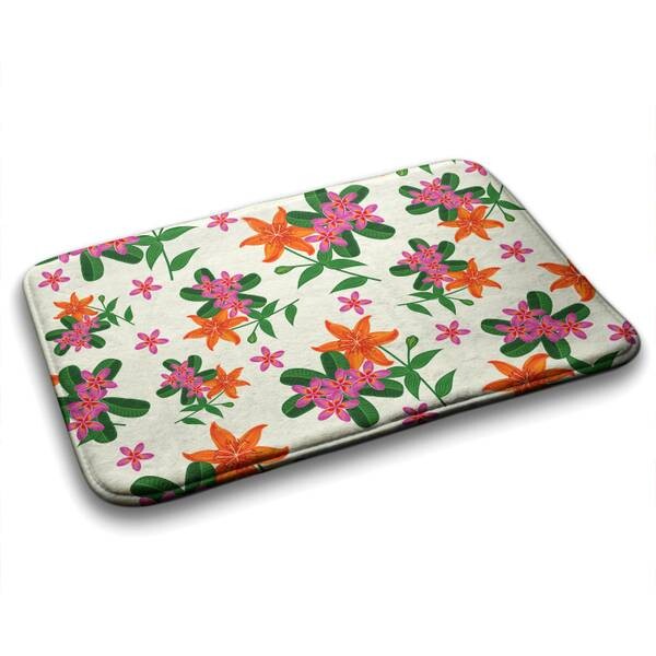 

Коврик для ванной Tulup Florales Muster, 75x1x75 см, красный