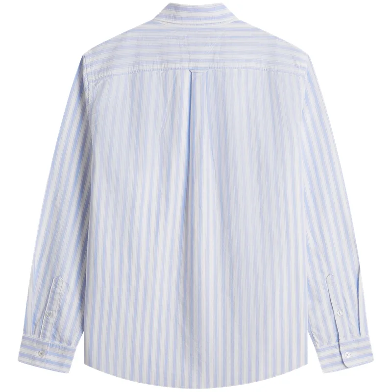 Рубашка мужская с лацканом Tommy Hilfiger, Gray Pink White Stripes PKD — фото 4