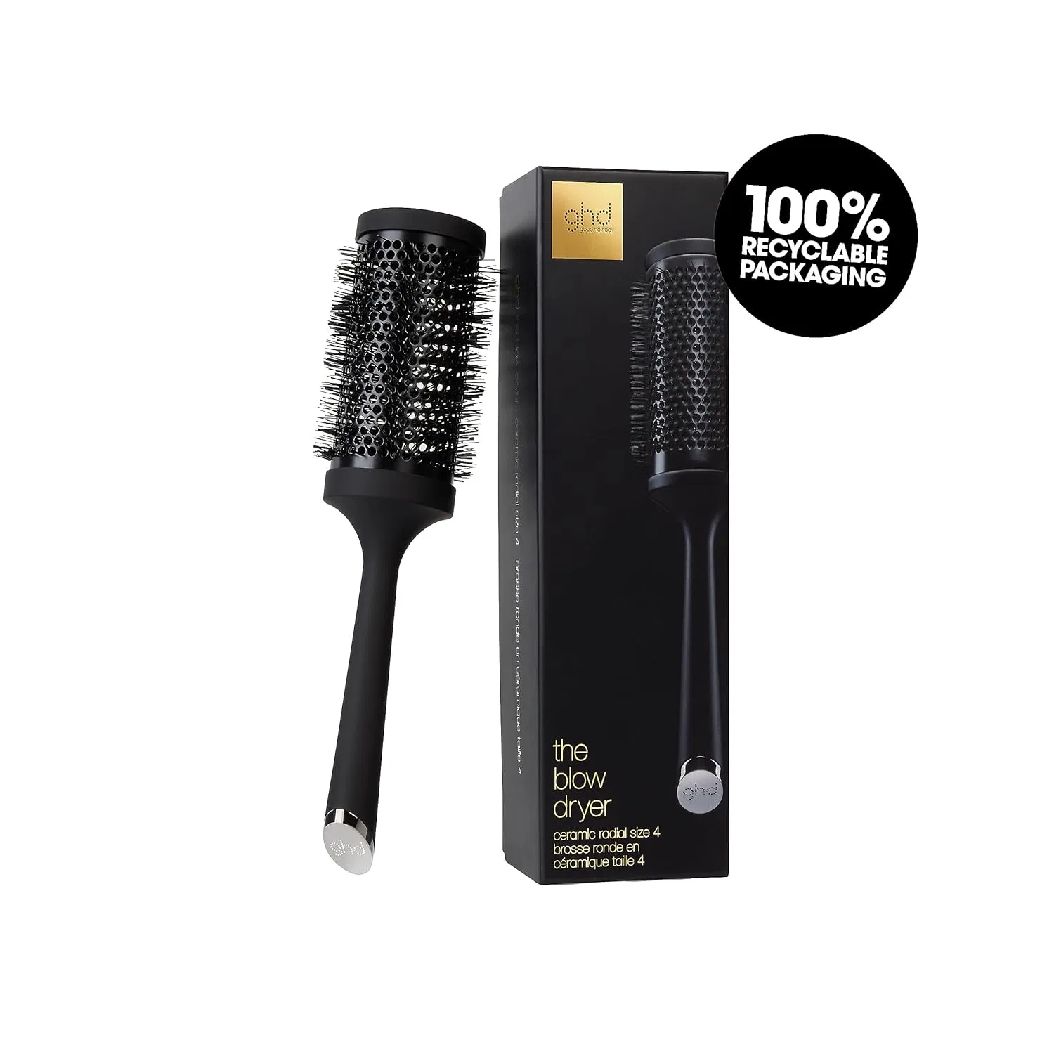 Керамическая вентилируемая радиальная щетка ghd, 55 мм Ghd, Black — фото 4