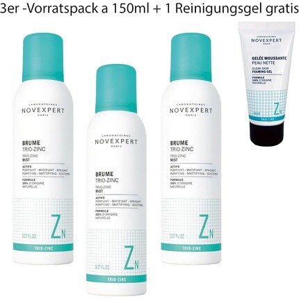 NOVEXPERT Trio Zinc Spray Матирующий увлажняющий крем с высокой концентрацией цинка для борьбы с воспалениями и акне — фото 2