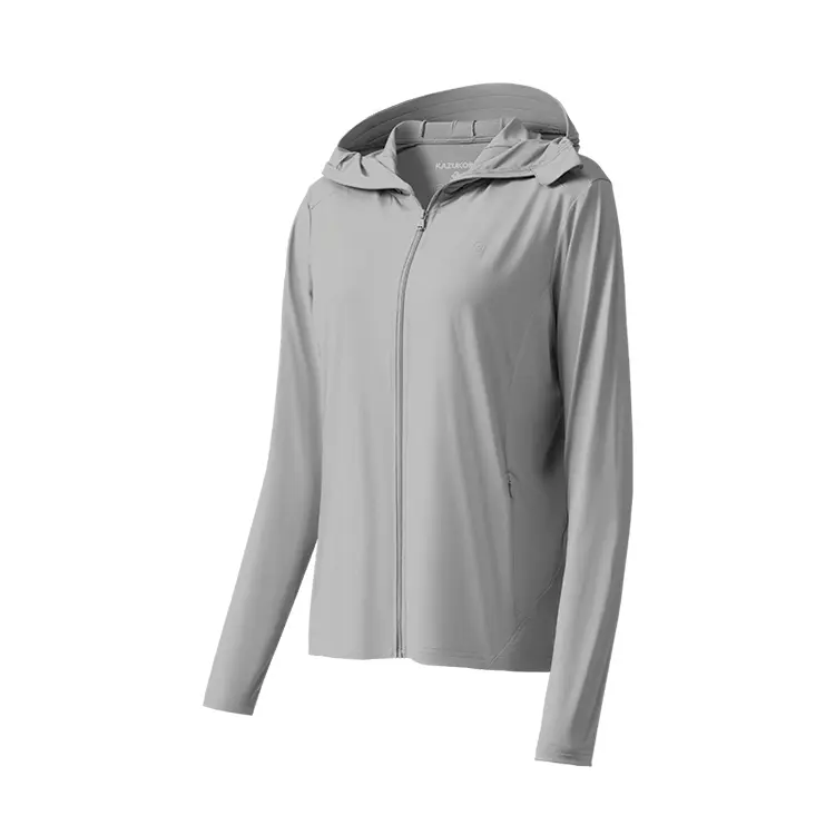 

XIAOYEHEZI Защитная одежда от солнца унисекс, Loose Fit Hooded, Mist Gray