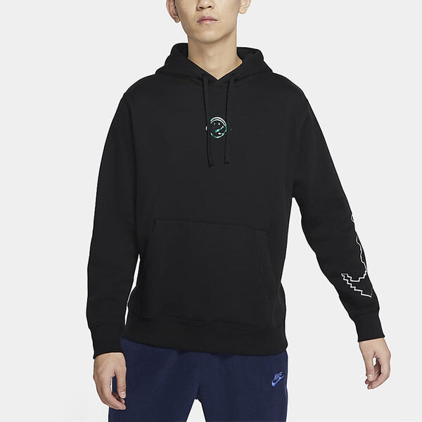 Толстовка Nike Sportswear Club Fleece Pullover Hoodie 'LOL Black', черный — фото 4