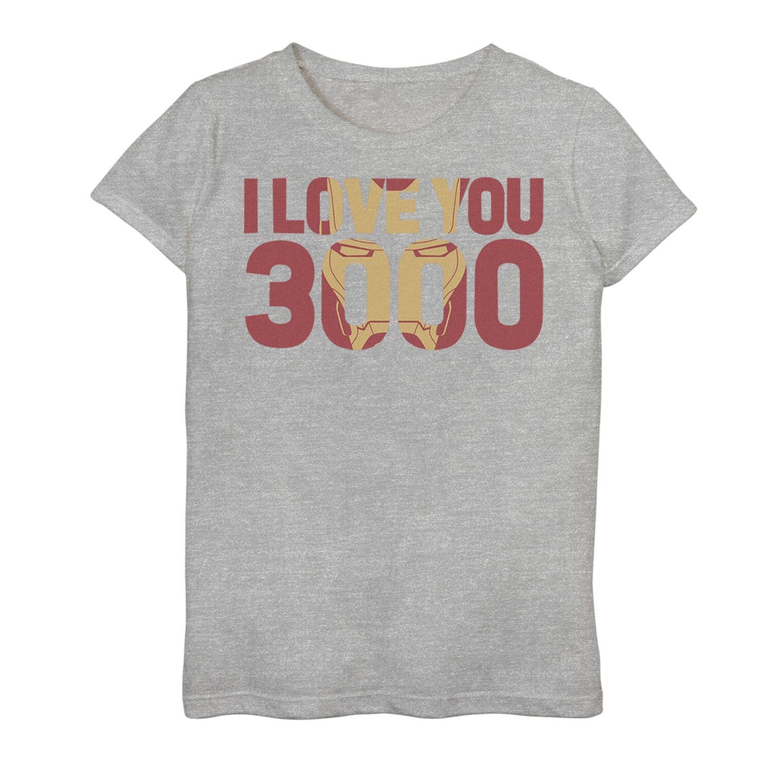 

Футболка с наполняющей маской и надписью «I Love You 3000» для девочек 7–16 лет «Marvel Avengers Endgame Iron Man» Licensed Character