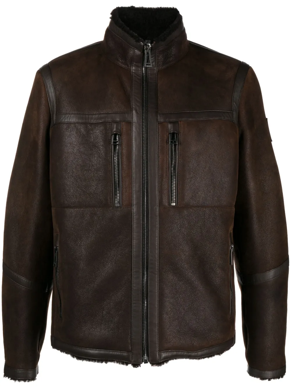 

Кожаная куртка Tundra на молнии Belstaff, коричневый