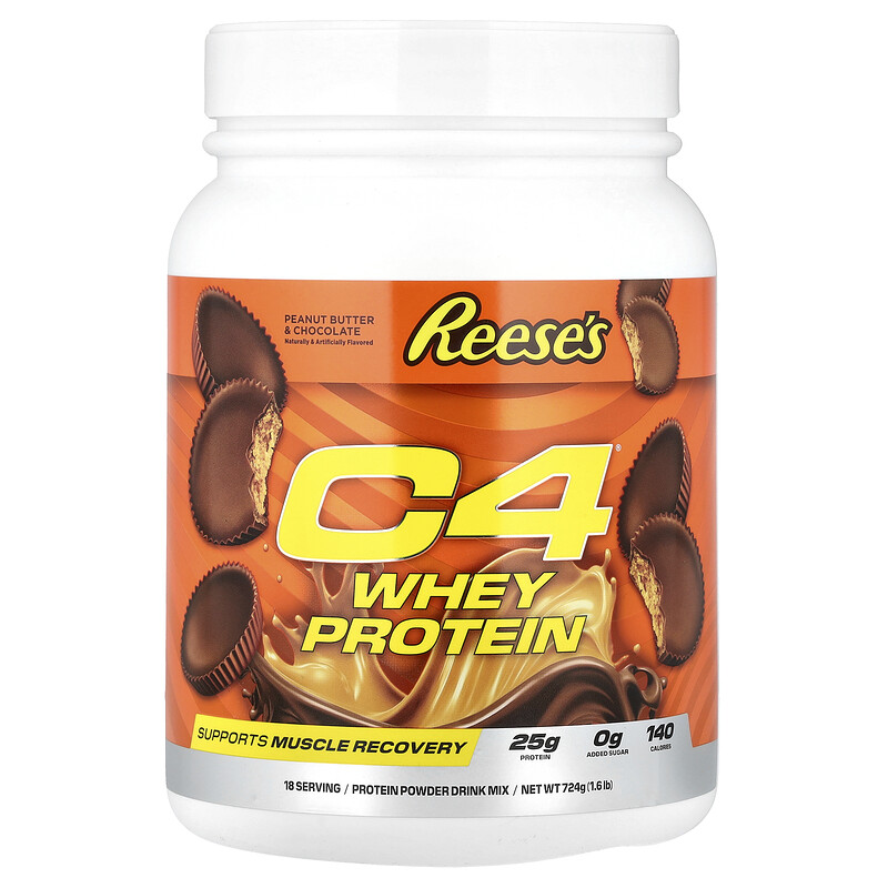

C4 / Cellucor, C4 Whey Protein, арахисовое масло и шоколад Reese's, 724 г (1,6 фунта)