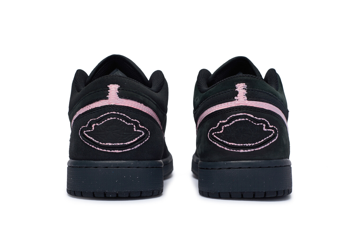 Кроссовки Air Jordan 1 Vintage Basketball Shoes Men Low-top Pink, черный/розовый — фото 4