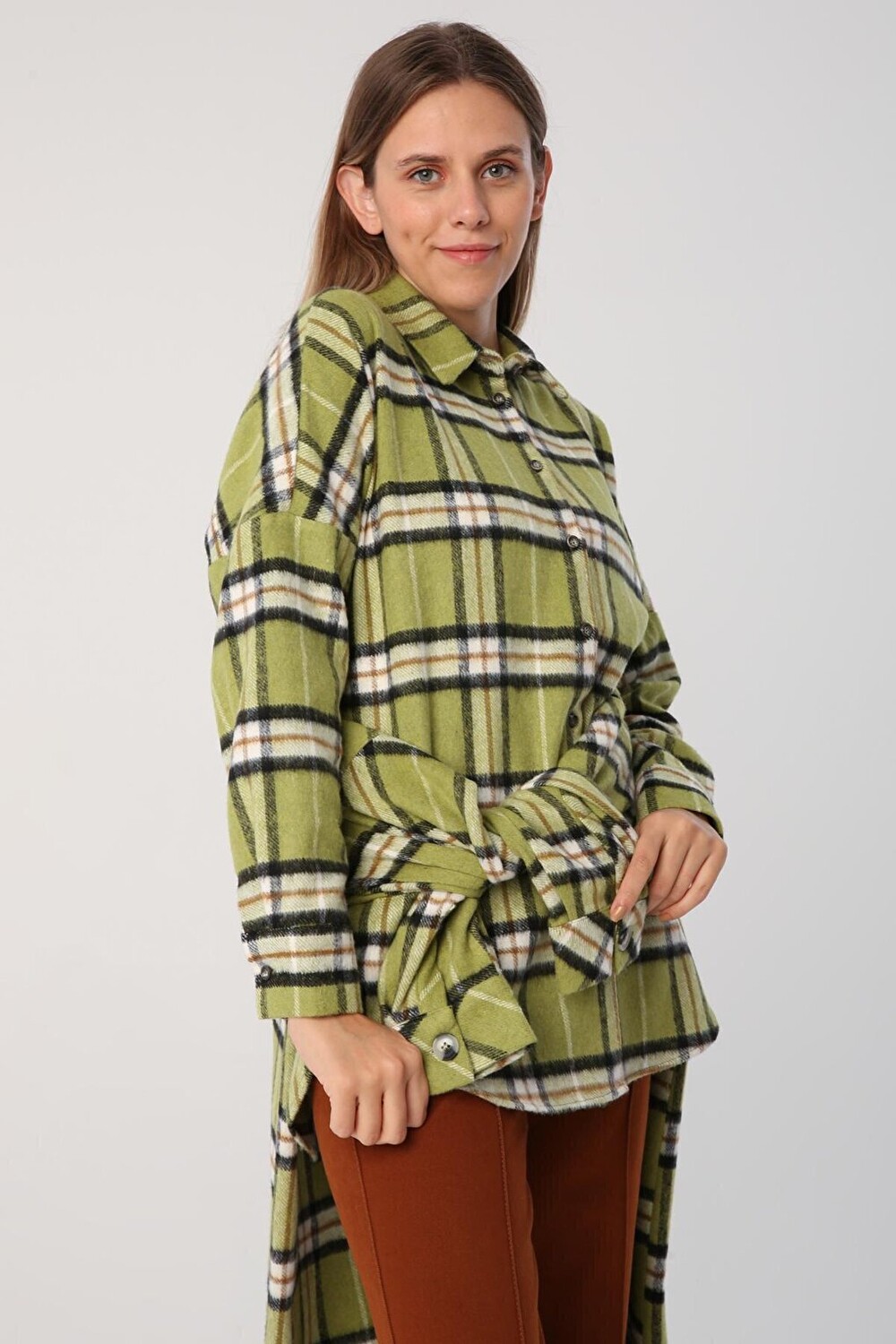 

Зелено-черная туника-рубашка-рубашка Oversize Lumberjack ALL DAY