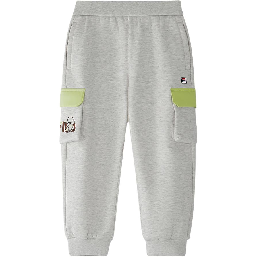 

Детские брюки Ким Сынен, осень-зима 2025, для детей от 3 до 7 лет Fila Kids, айвори heather серый