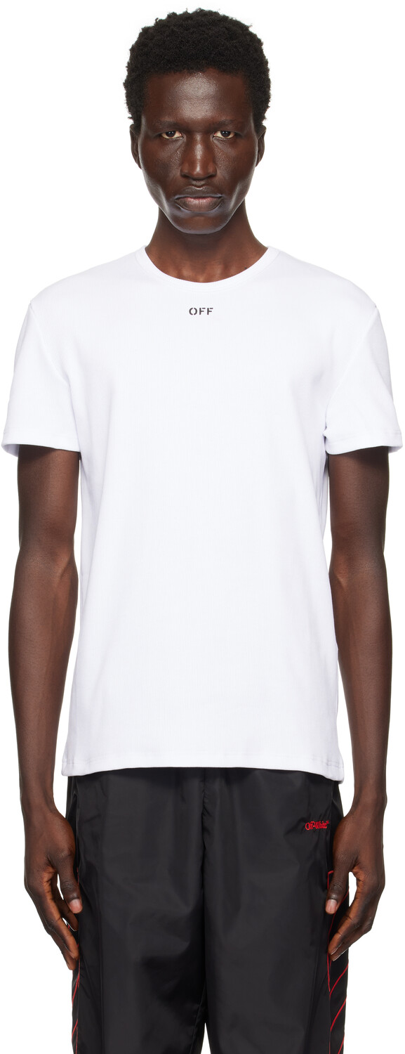 

Белая футболка Off Stamp Rib Shaped Off-White