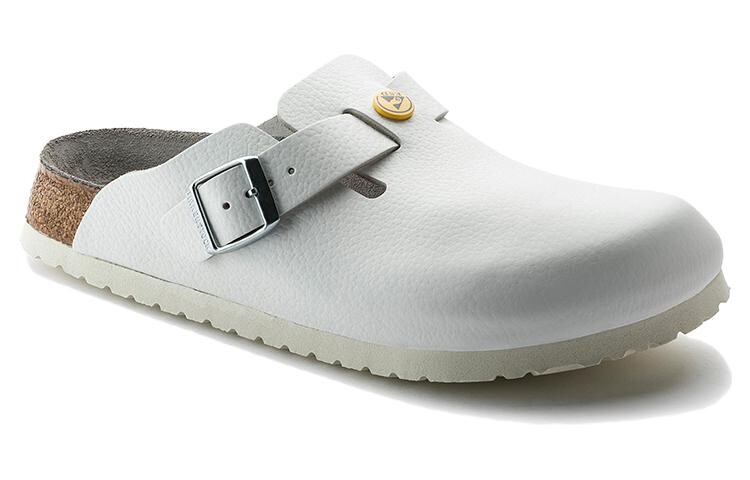 Мюли женские женские из серии Boston Shearling с закрытым носком Birkenstock, белый — фото 2