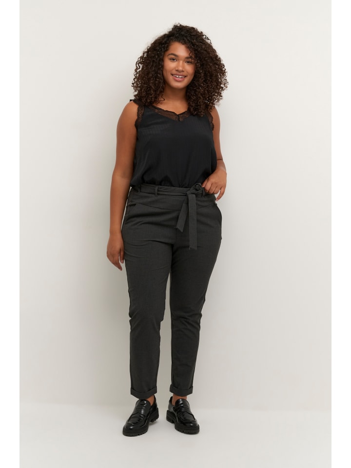 

Костюмные брюки KAFFE curve, цвет dark grey melange