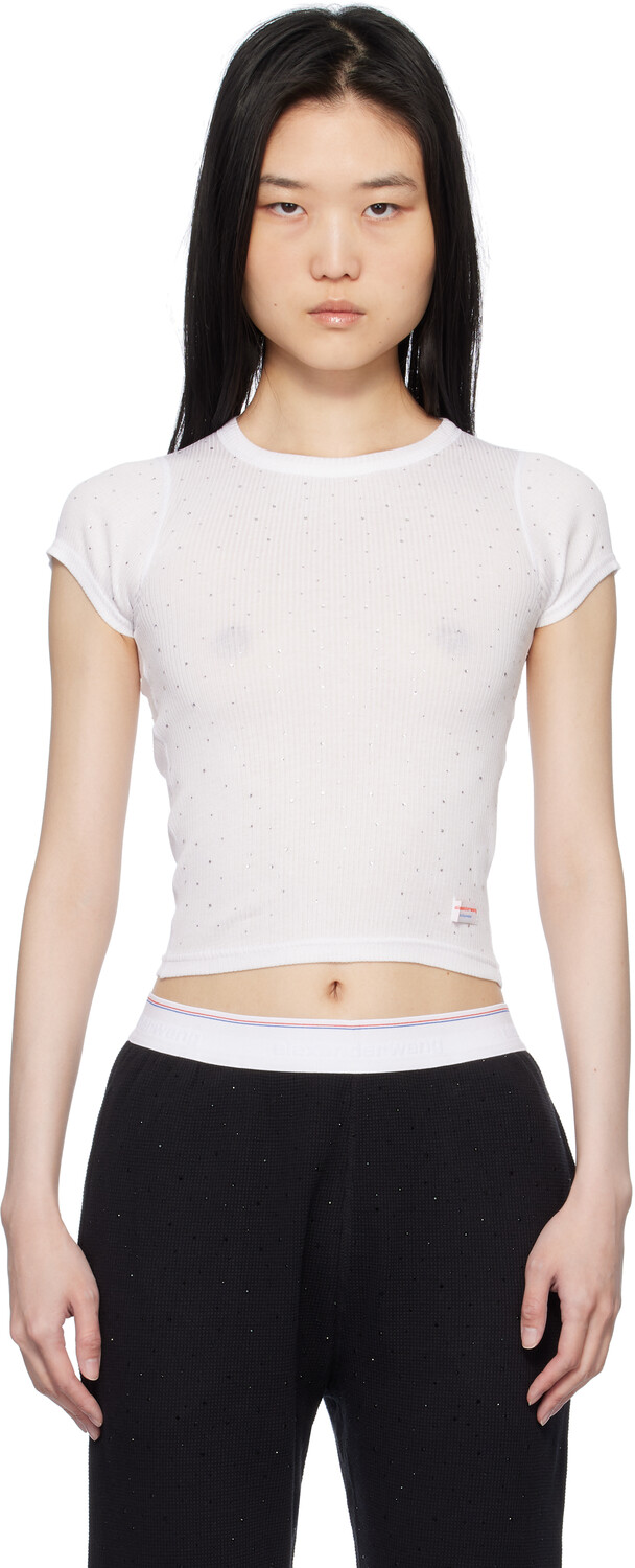 

Футболка с короткими рукавами Crystal Hotfix Alexander Wang