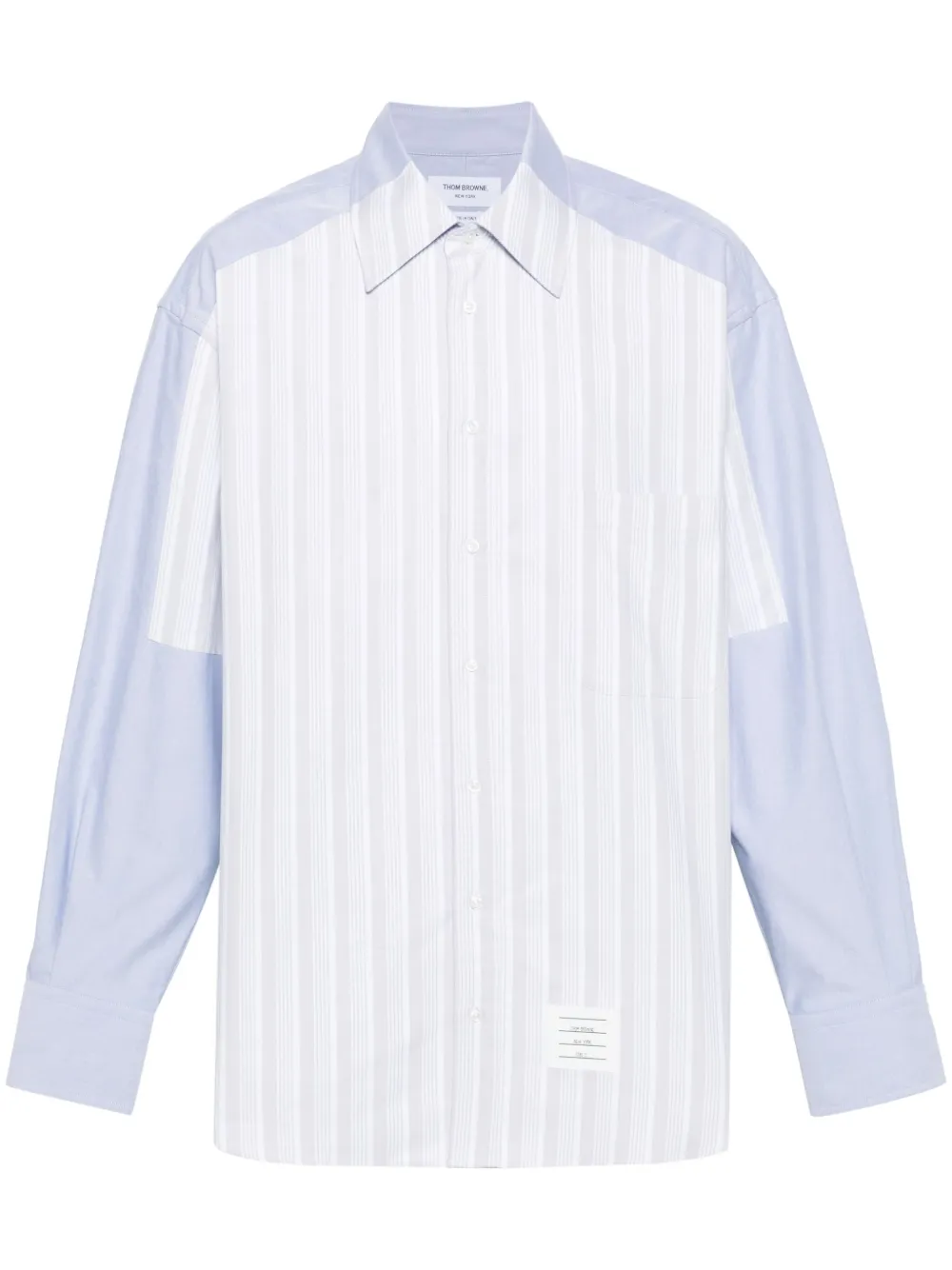 

Рубашка в технике пэчворк THOM BROWNE, синий