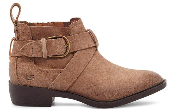 Ботильоны wylma на низком каблуке короткие ботинки кофе Ugg, коричневый — фото 2