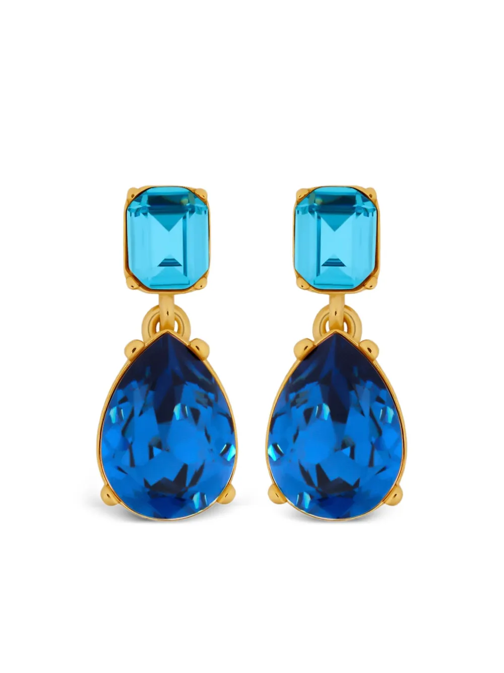 

Квадратные серьги-подвески Oscar De La Renta, синий