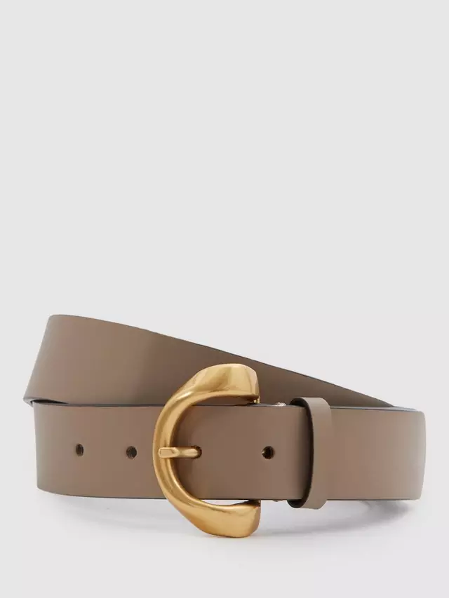 

Ремень Reiss Indie Leather, цвет taupe