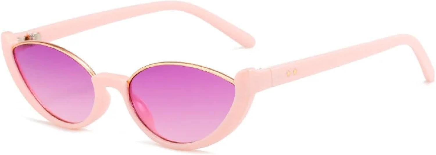 

Солнцезащитные очки с защитой от УФ-излучения UV400 | Маленькая заклепка "кошачий глаз" | Для женщин и мужчин, для занятий спортом на открытом воздухе и вождения DSVIGF, C2pink-purple