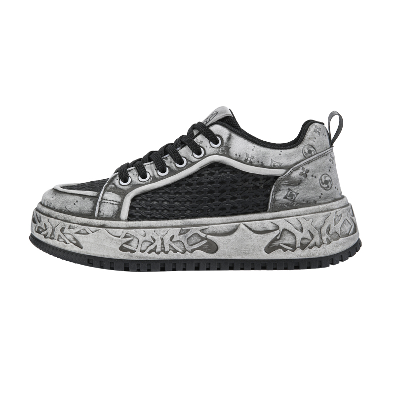 

Дышащие низкие кроссовки для скейтбординга, увеличивающие рост, мужские FCMM, Black