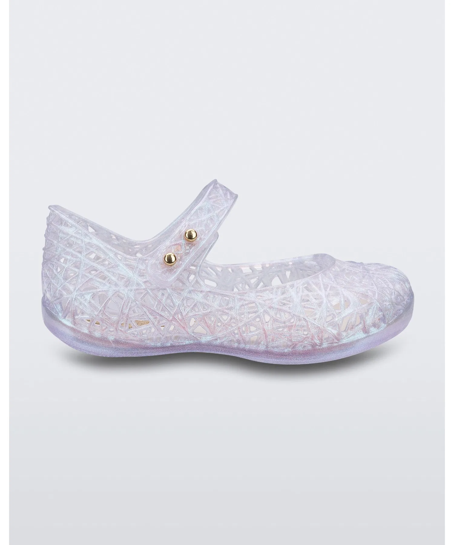Детские балетки Melissa Campana Zig Zag VI из резины белые