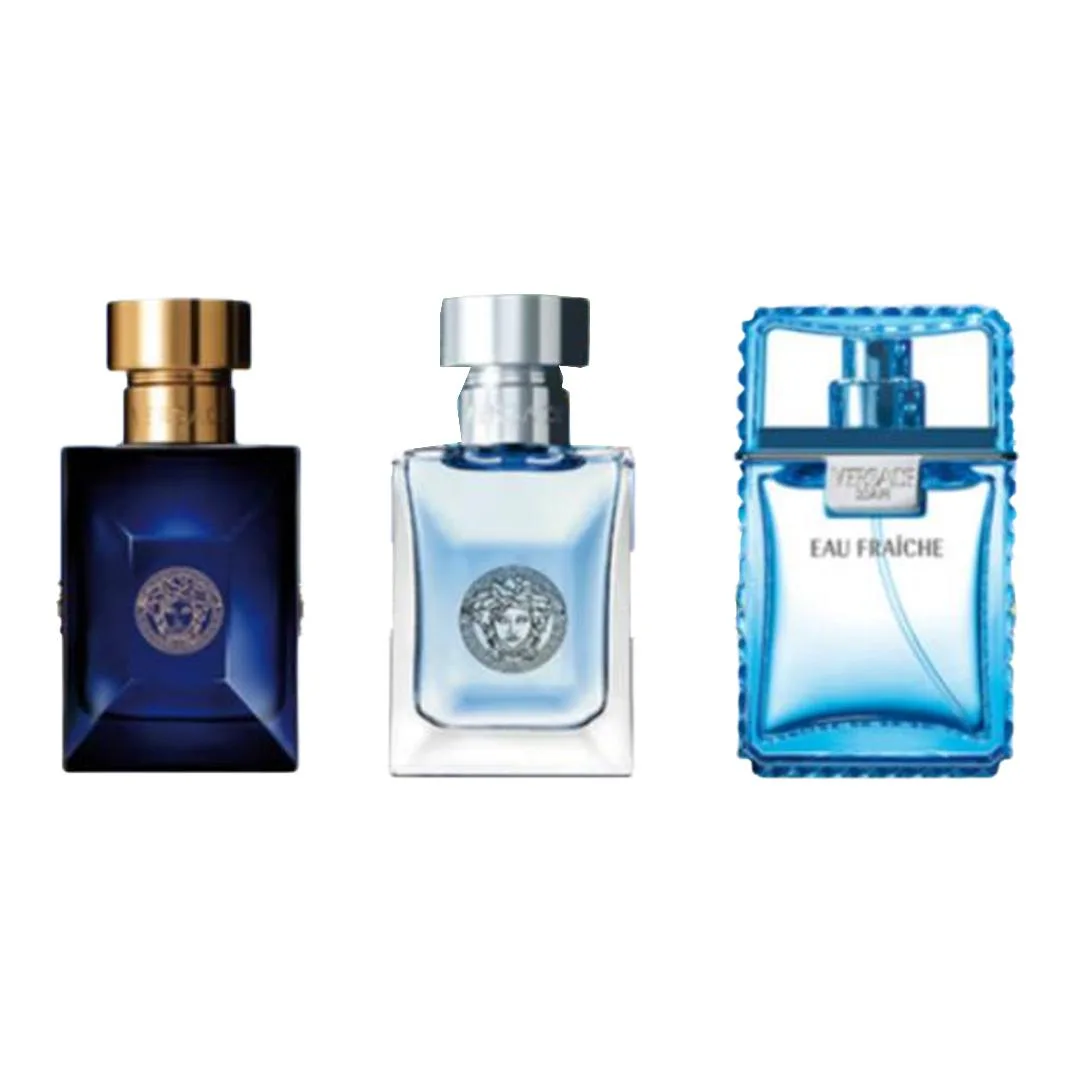VERSACE Набор пробников духов homonymous 5 мл + dylan men's 5 мл + gentleman 5 мл туалетная вода грейпфрут сандал, Three-Piece Set: Men's Eau De Toilette Sample 5ml+Men's Eau De Toilette Sample 5ml+Men's Eau De Toilette Sample 5ml