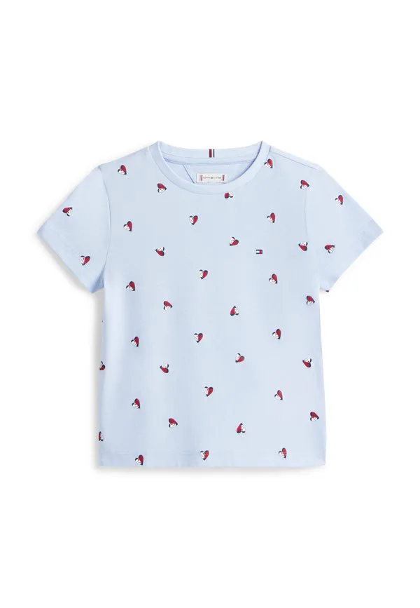 Футболка с принтом в виде смайлика, сердца и флага. Tommy Hilfiger, Sweet Blue — фото 4