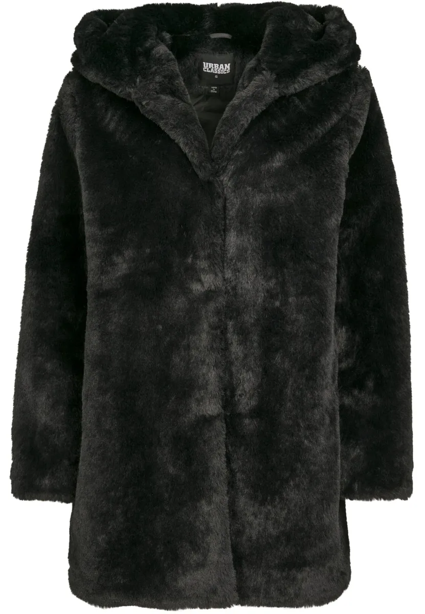 

URBAN CLASSICS Парка " Urban Classics Women's Ladies Hooded Teddy Coat" (1 шт.), без капюшона, черный