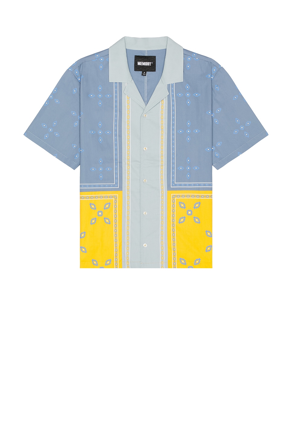 

Рубашка с коротким рукавом в стиле пэчворк Memory Lane, light blue