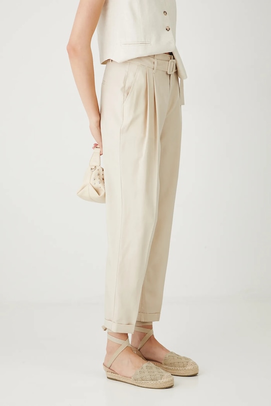 

Брюки с добавлением льна Medicine, бежевый