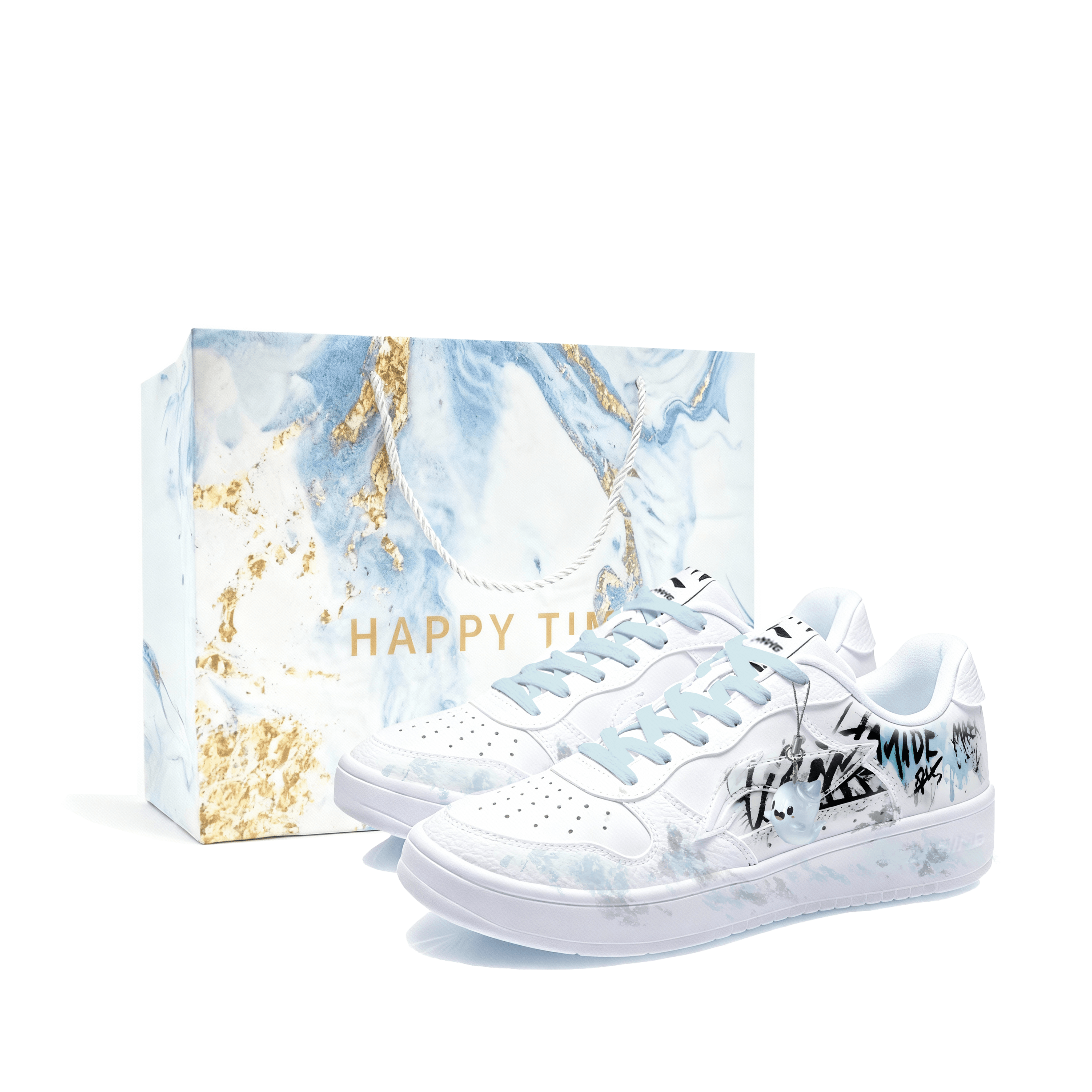 

LINING Скейтерские кеды низкие unisex Sky Blue износостойкие и легкие