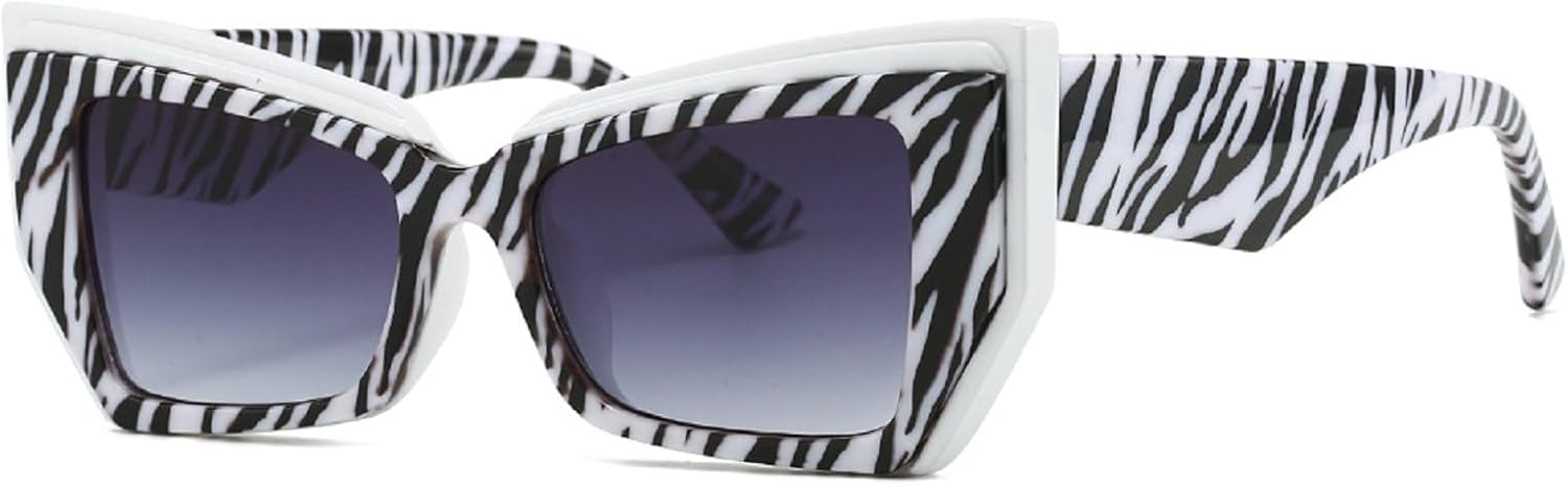 

Сексуальные солнцезащитные очки «кошачий глаз» для женщин, 2024 год, роскошные модные солнцезащитные очки неправильной формы для женщин, панк-очки «кошачий глаз», размер N45 mincl, White