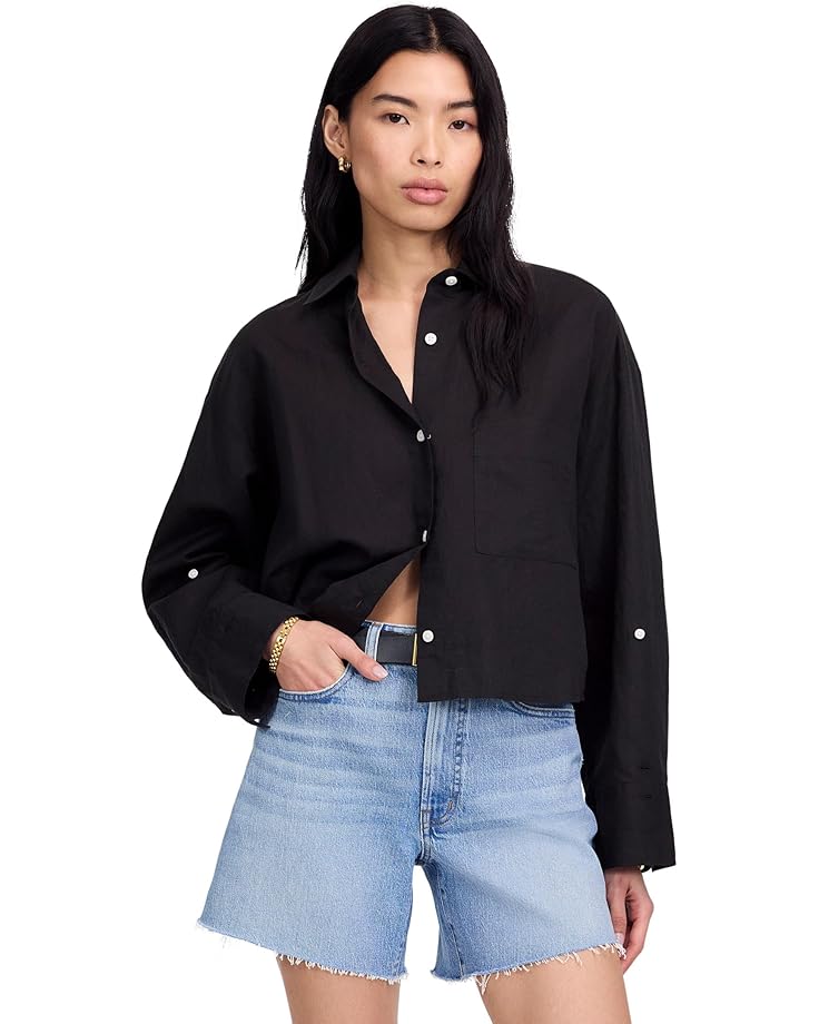 

Рубашка Madewell Alice Shirt - Cotton Linen, цвет Jet Black