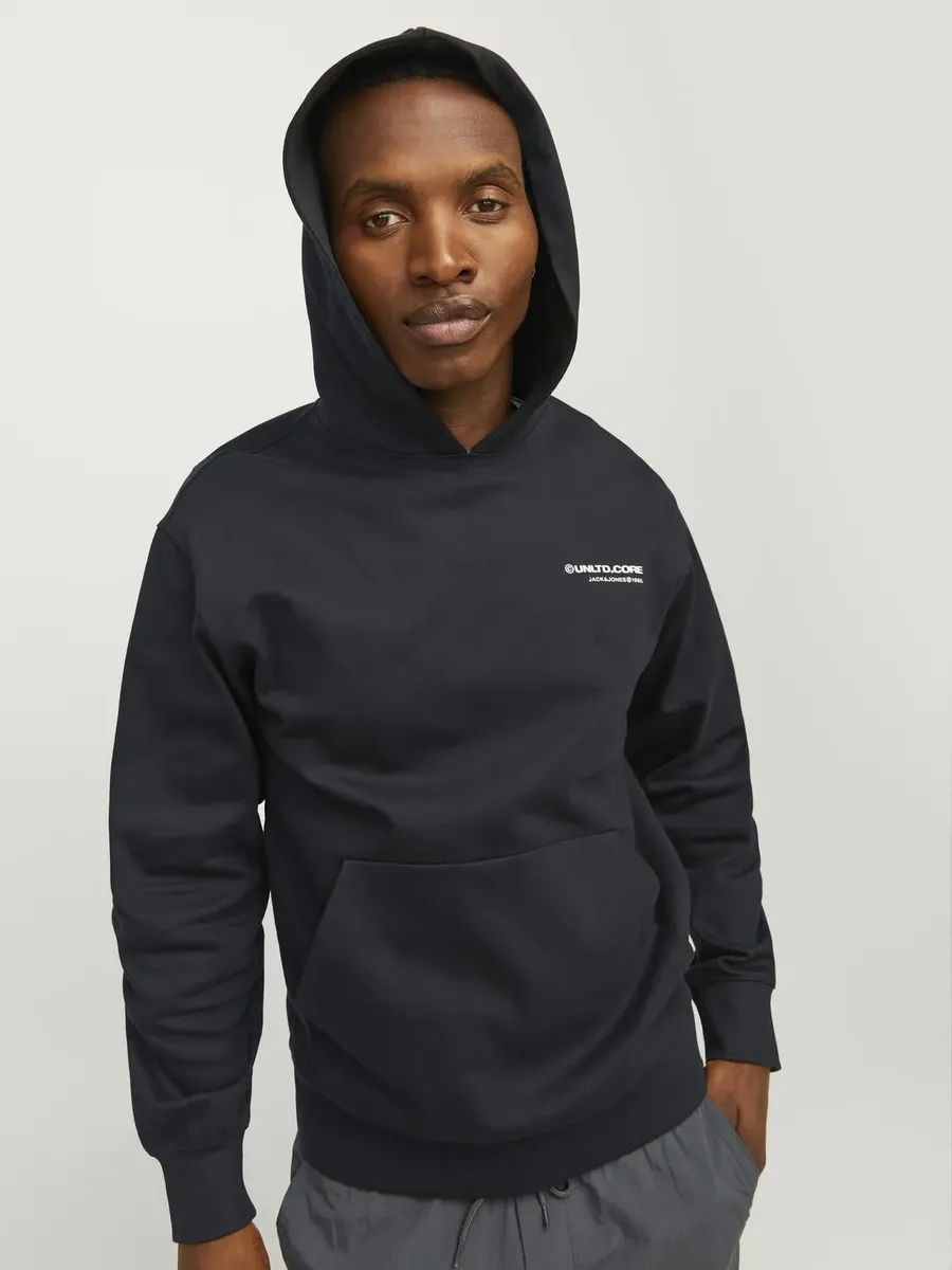 

Толстовка Jack & Jones с капюшоном "JCOAERO PRINT SWEAT HOOD NOOS", черный