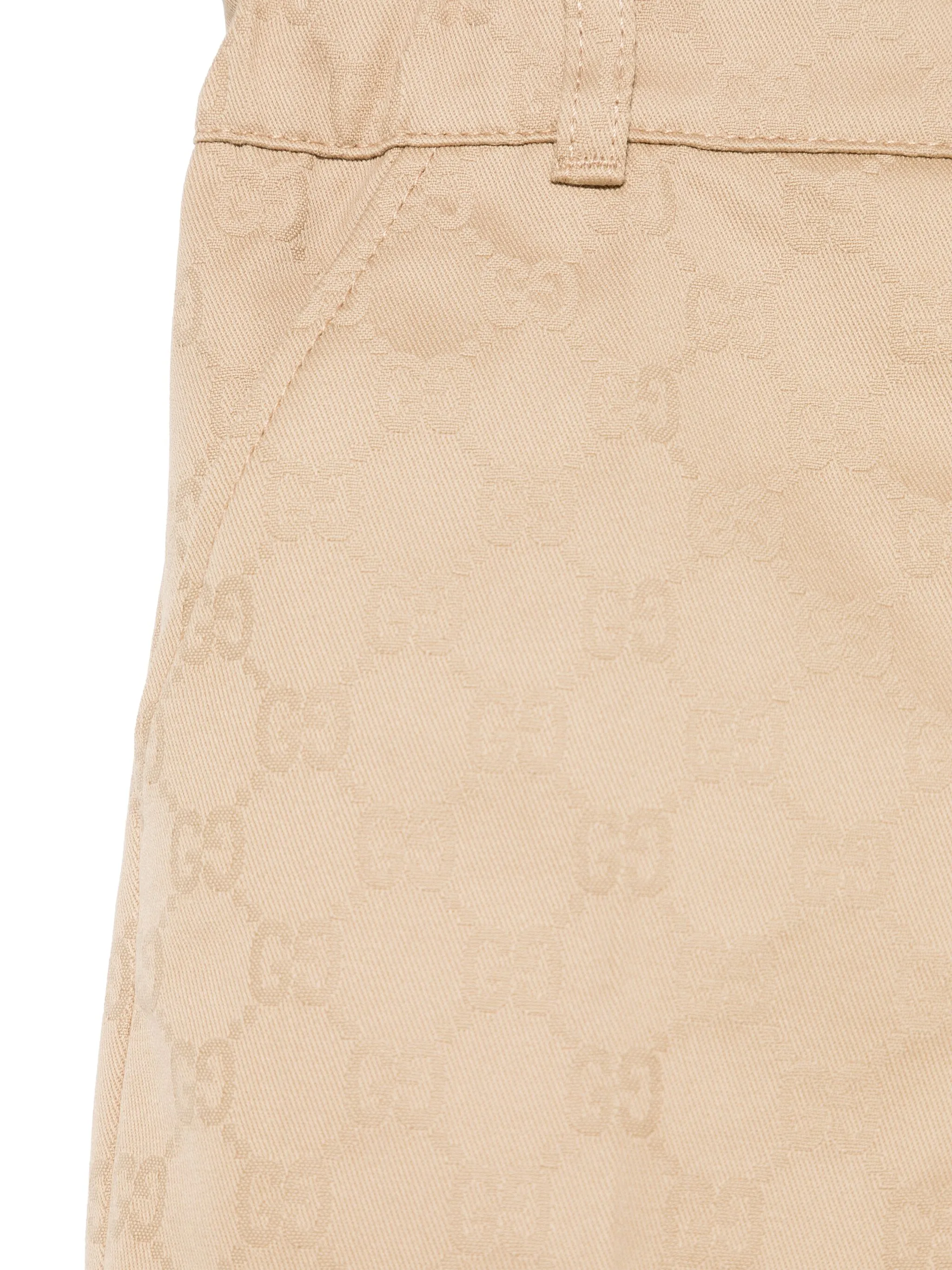 

Шорты с логотипом GG Gucci Kids, бежевый