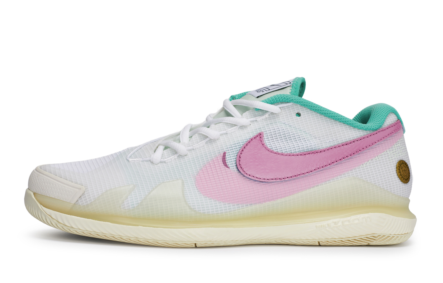 Nike Кроссовки Air Zoom Vapor Pro унисекс низкие розово-белые, цвет White Pink — фото 4