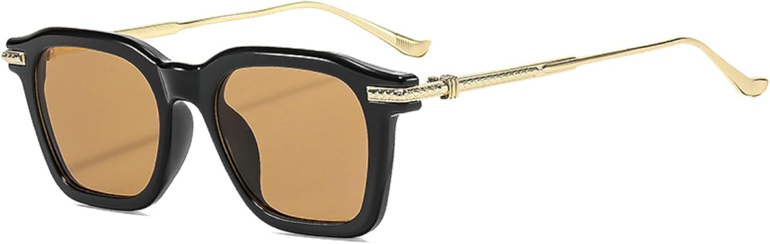 

Модные большие квадратные солнцезащитные очки для женщин, очки-пилот с защитой от УФ-излучения UV400, ретро-стиль для мужчин, 70-е, 80-е, 90-е годы. Трендовые солнцезащитные очки mincl, Black Brown