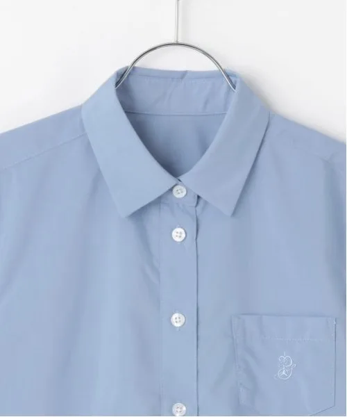 Детская рубашка с угольным воротником Pom Ponette Junior Saxe Blue — фото 3