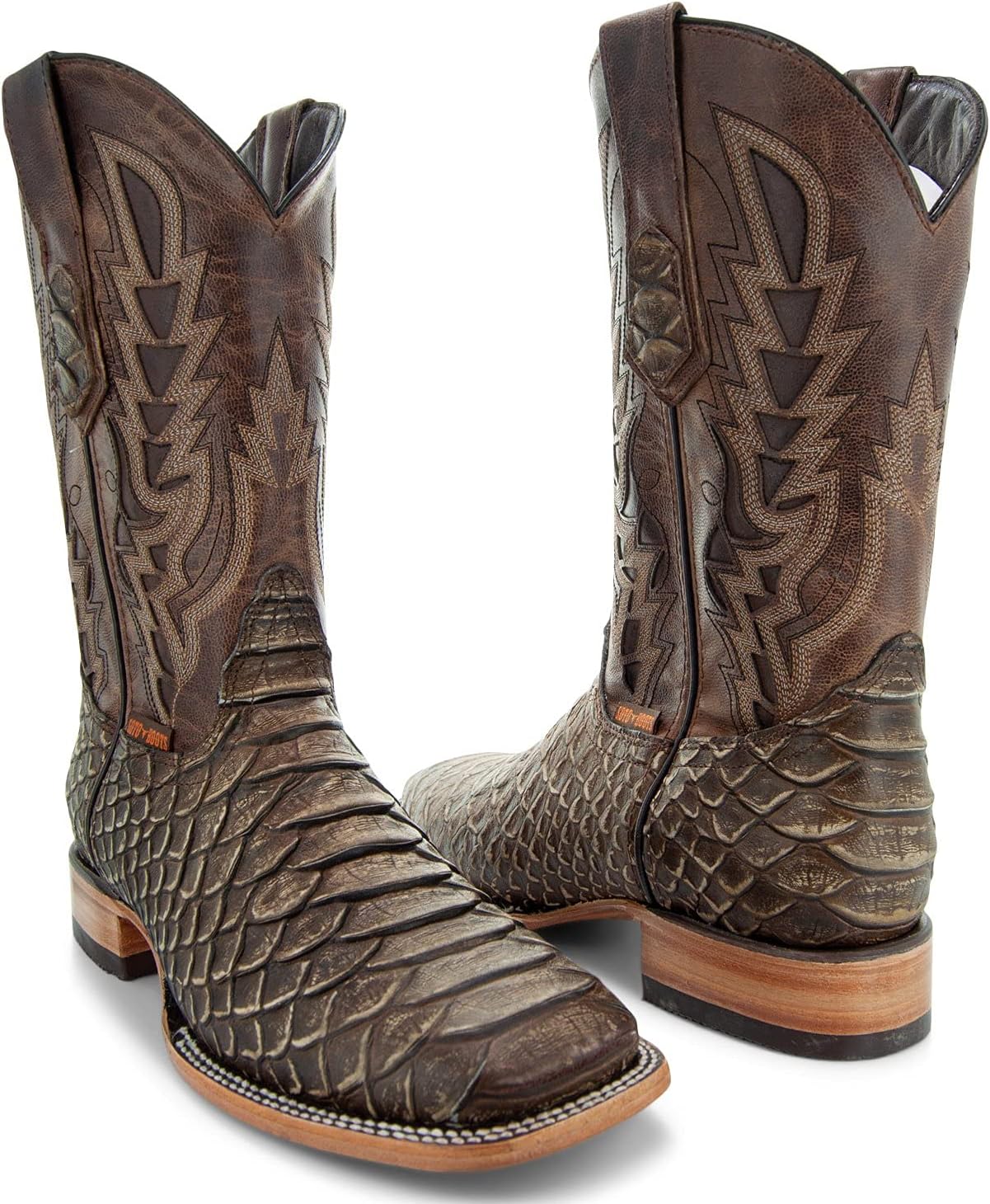 

Мужские ботинки Soto с принтом под питона H50032 Soto Boots, Tan