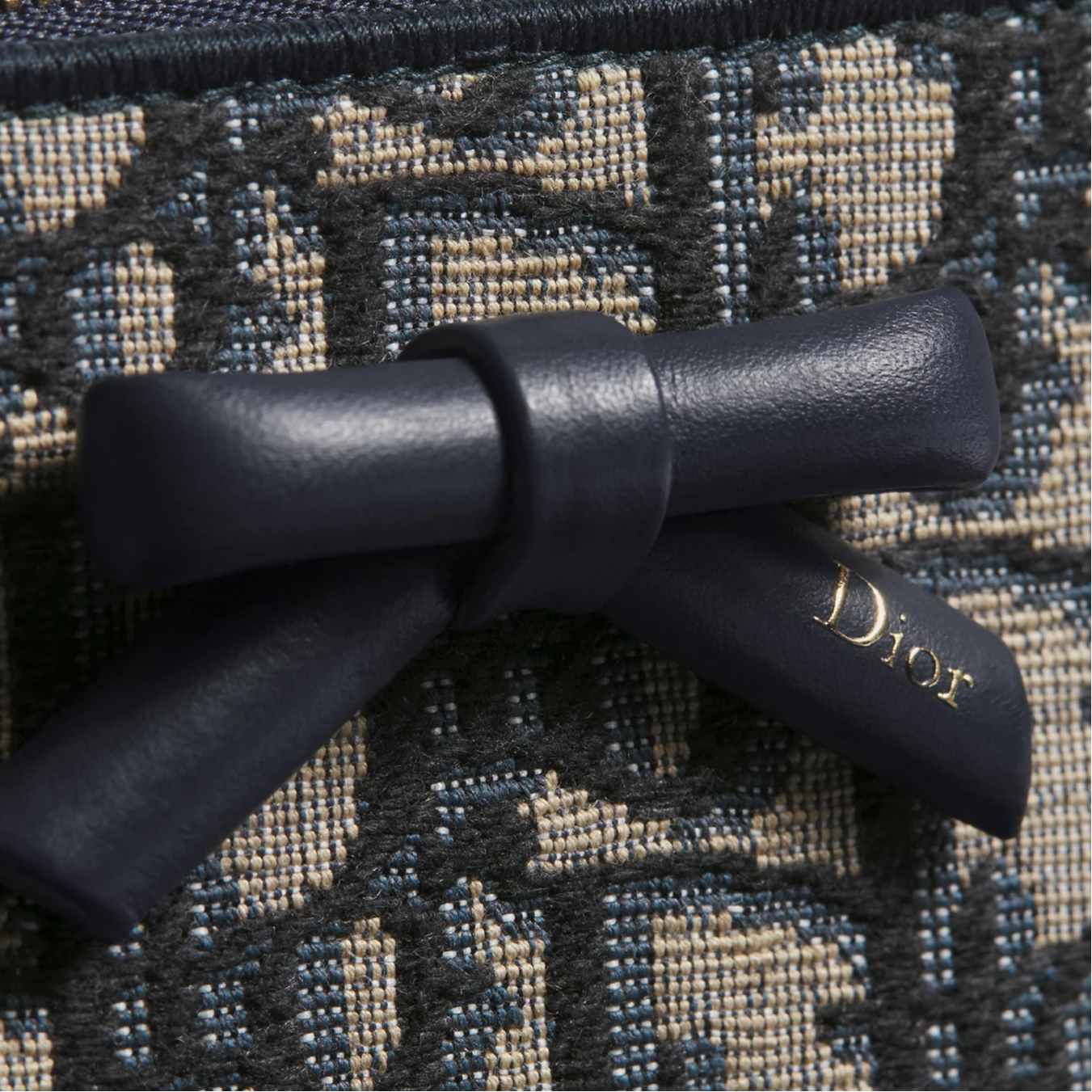 DIOR Кожаная сумка через плечо OBLIQUE Cotton With Cow Leather, женская, синяя — фото 4