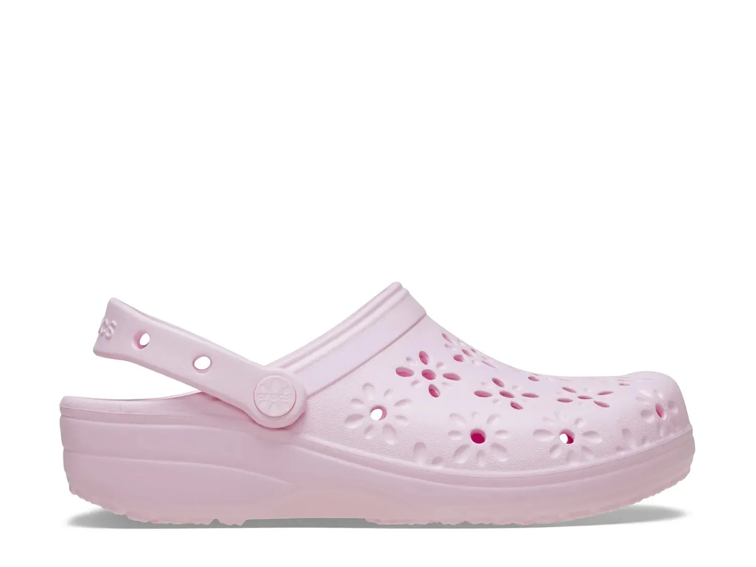 Сабо Crocs Floral Cut Out — женские, светло-розовые — фото 4