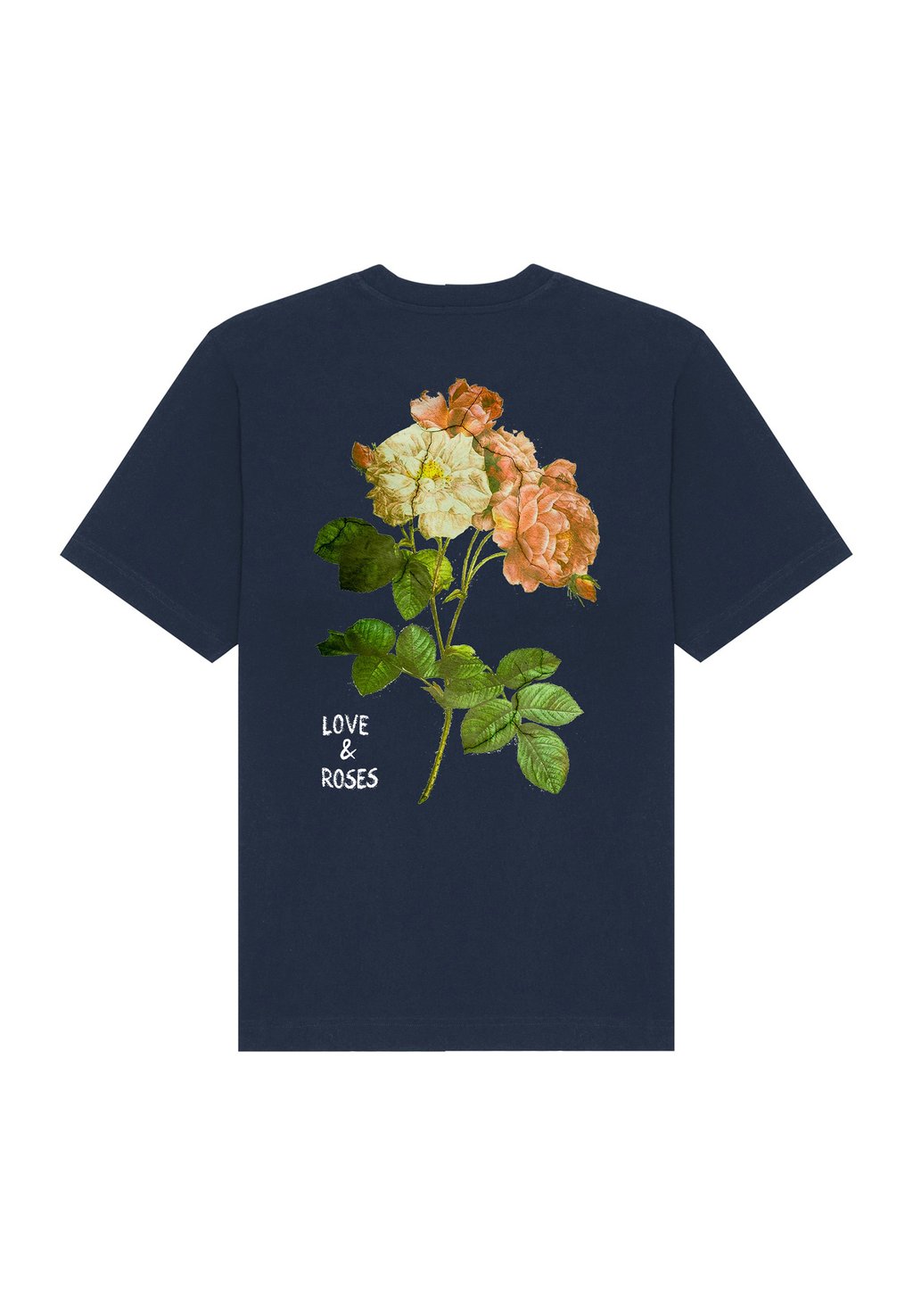 

Футболка с принтом ROSES BACK HEAVYWEIGHT Mira Paris, темно-синий